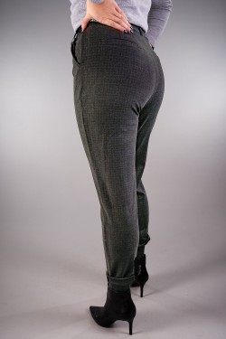 ZOE - czarne spodnie w kratkę