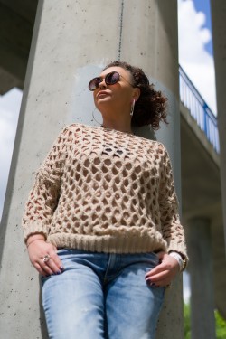 NITA - ażurowy sweter