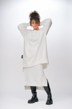 FLAPI - biała, bawełniana spódnica