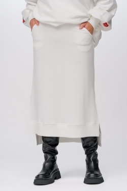 FLAPI - biała, bawełniana spódnica