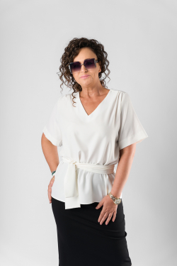 LUNA - wiskozowa bluzka damska z lejącego materiału