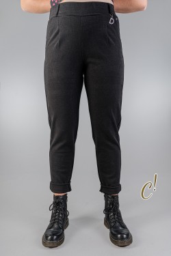 ZOE II - czarne spodnie jednolite